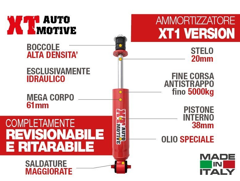 AMMORTIZZATORE XT AUTOMOTIVE PER HYUNDAI GALLOPER ANTERIORE - Autoricambi4x4