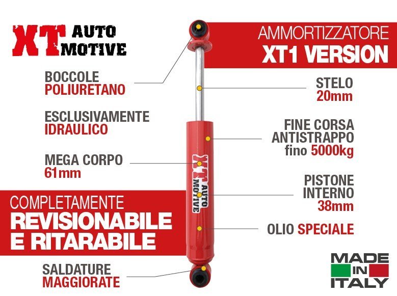 AMMORTIZZATORE XT AUTOMOTIVE PER HYUNDAI GALLOPER POSTERIORE - Autoricambi4x4