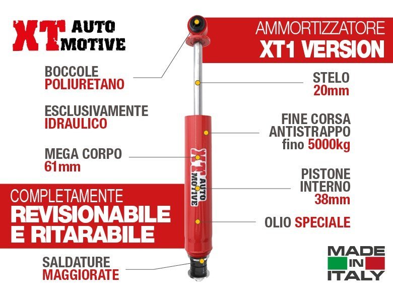 AMMORTIZZATORE XT AUTOMOTIVE PER LAND ROVER DEFENDER 90/110 POSTERIORE - Autoricambi4x4