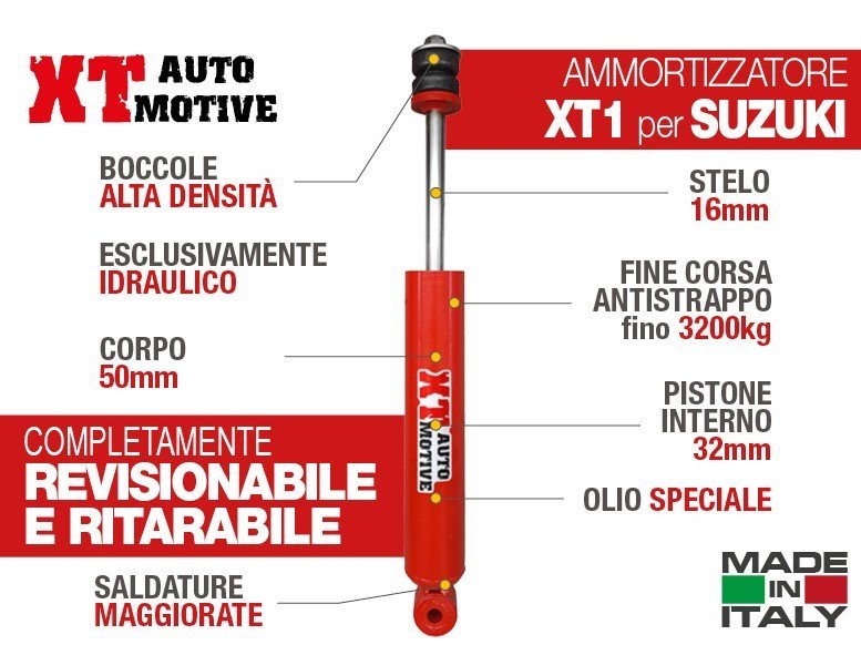 AMMORTIZZATORE XT AUTOMOTIVE PER SUZUKI JIMNY ANTERIORE - Autoricambi4x4