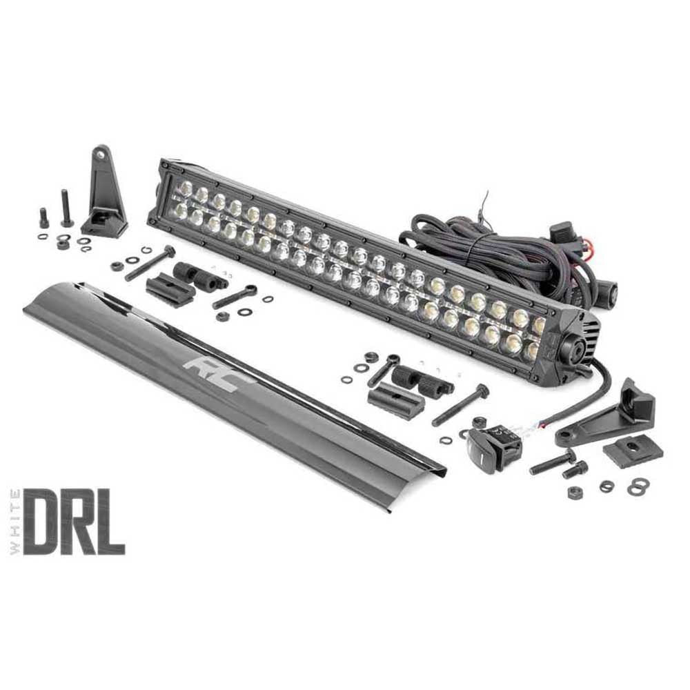 Barra luminosa LED 20" doppia fila DRL bianca spot/flood Rough Country Black Series - Autoricambi4x4