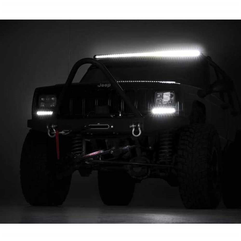 Barra luminosa LED 50" curva singola fila spot Rough Country Black Series - Autoricambi4x4