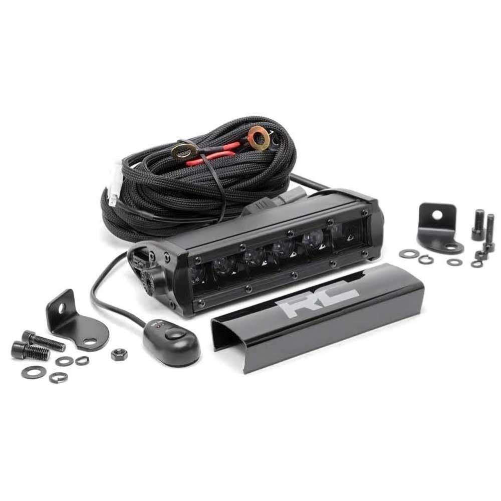 Barra luminosa LED 6" singola fila Rough Country Black Series - Autoricambi4x4