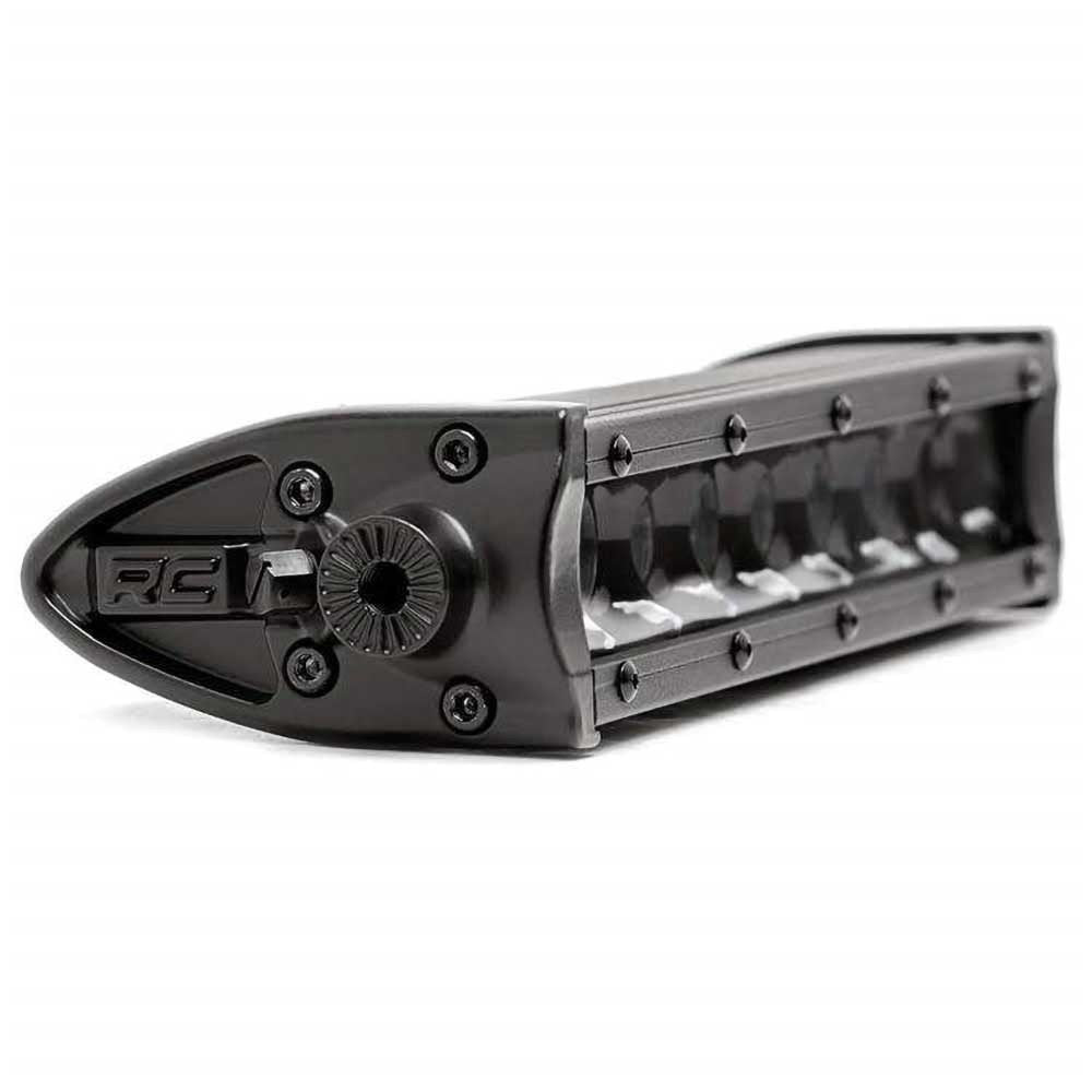 Barre luminose LED 8" singola fila spot Rough Country Black Series - Autoricambi4x4