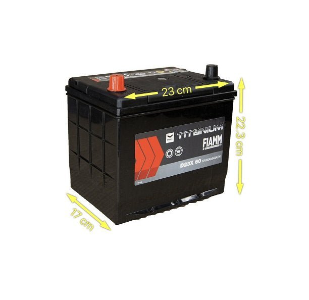 BATTERIA AUTO FIAMM 60Ah 540A 12V – BLACK TITANIUM D23X 60 (SX) - Autoricambi4x4