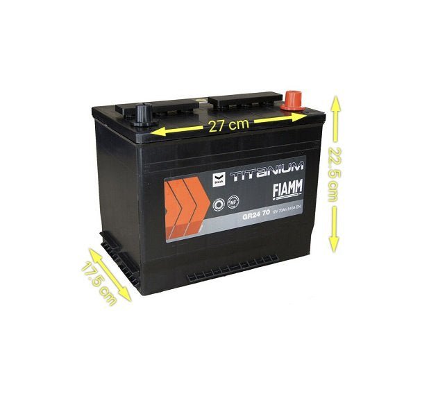 BATTERIA AUTO FIAMM 70Ah 540A 12V – BLACK TITANIUM GR24 70 (DX) - Autoricambi4x4