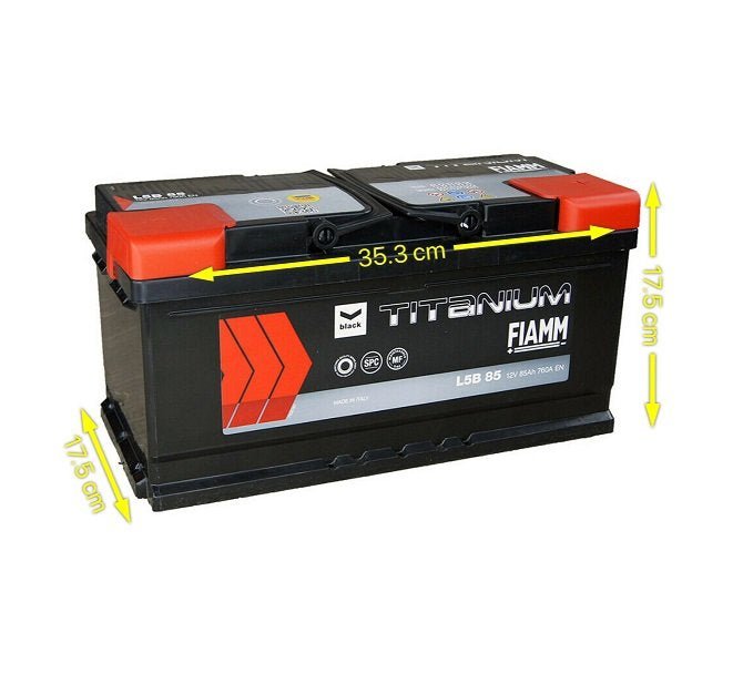 BATTERIA AUTO FIAMM 85Ah 760A 12V – BLACK TITANIUM L5B 85 (DX) - Autoricambi4x4