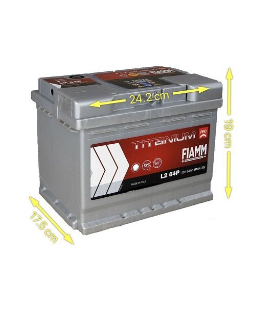 BATTERIA AUTO FIAMM L264P 64Ah 610A 12V - Autoricambi4x4