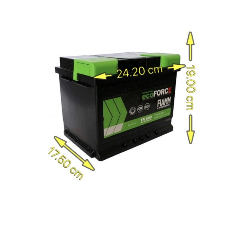 BATTERIA AUTO FIAMM TR600 60Ah 600A 12V - Autoricambi4x4