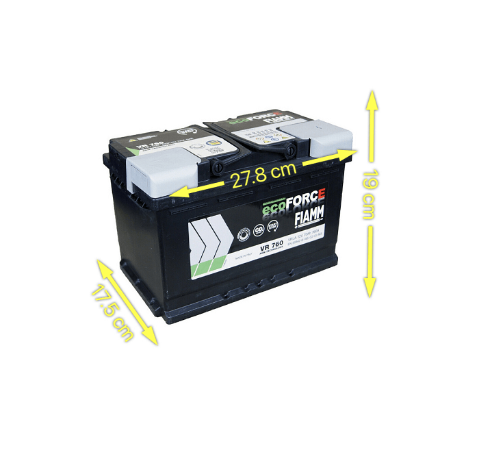 BATTERIA AUTO FIAMM VR760 70Ah 760A 12V AGM START&STOP - Autoricambi4x4