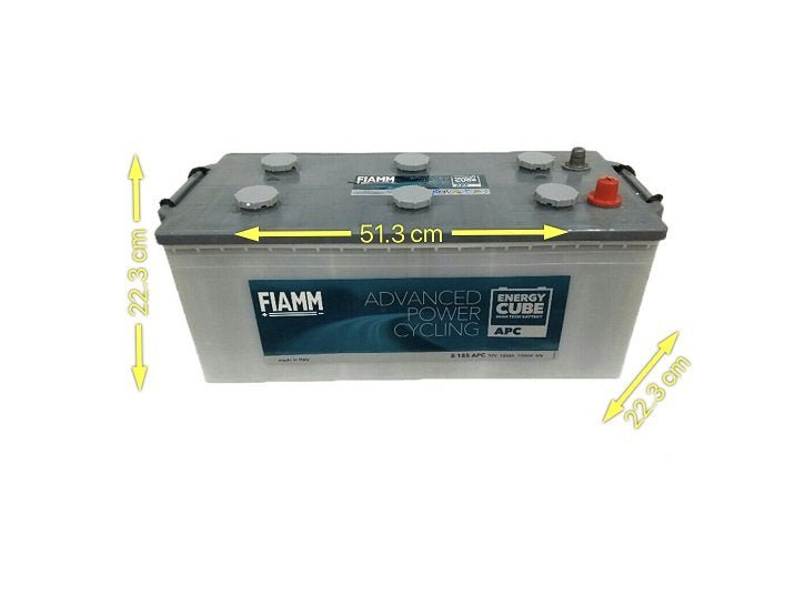 BATTERIA TRATTORE CAMION FIAMM 185Ah 1000A 12V – APC ENERGYCUBE B 185 (SX) - Autoricambi4x4