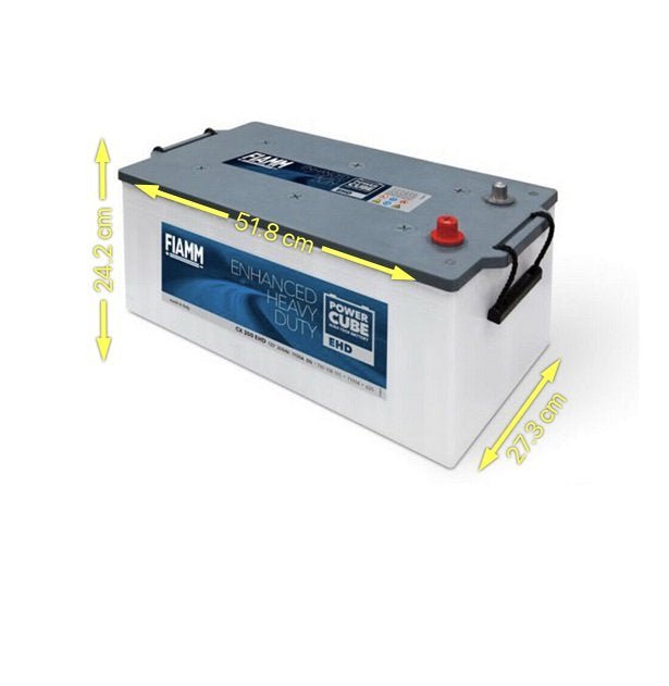 BATTERIA TRATTORE CAMION FIAMM 200Ah 1150A 12V – EHD POWERCUBE CX 200 (SX) - Autoricambi4x4