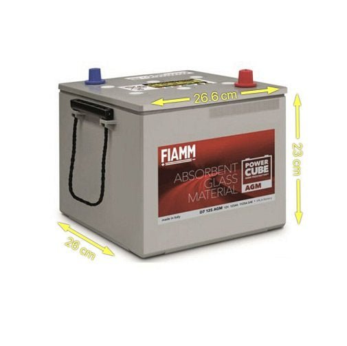 BATTERIA TRATTORE CAMION FIAMM D7 125 125Ah 1000A (DX) AGM POWERCUBE - Autoricambi4x4