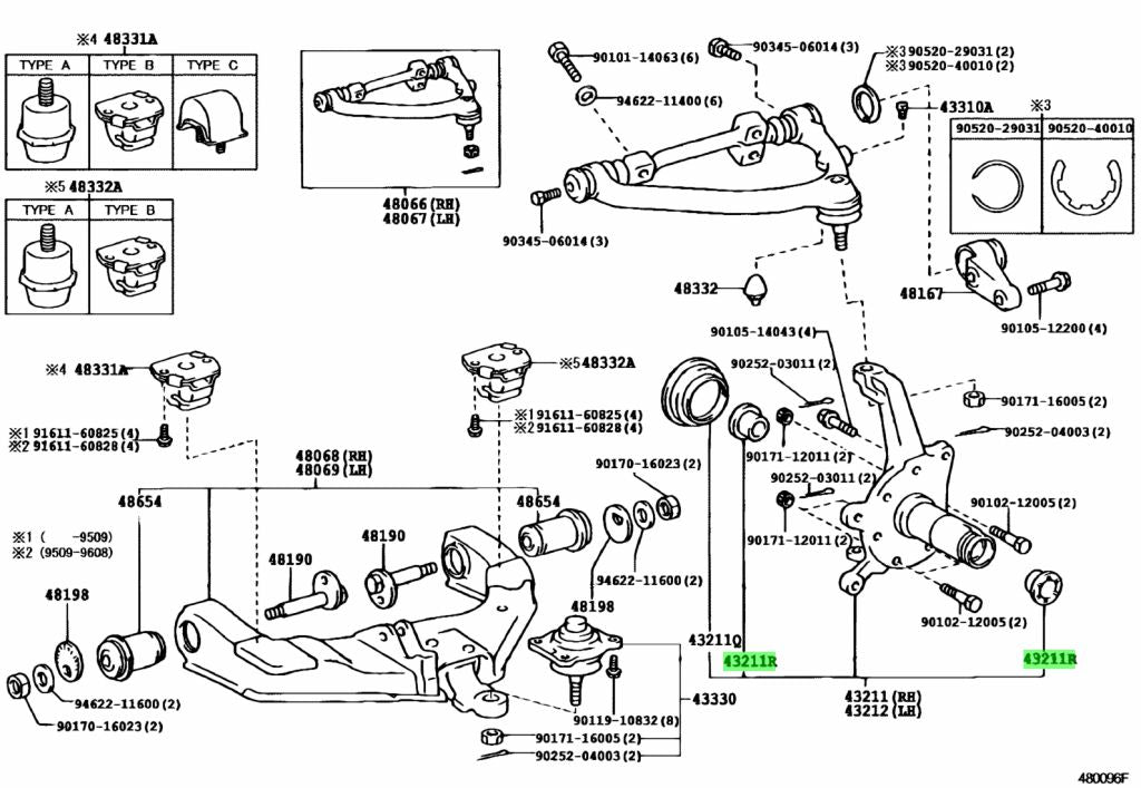 BOCCOLA INTERNA / SPESSORE GIUNTO TOYOTA 4 RUNNER - TOYOTA HILUX (ORIGINALE) - Autoricambi4x4