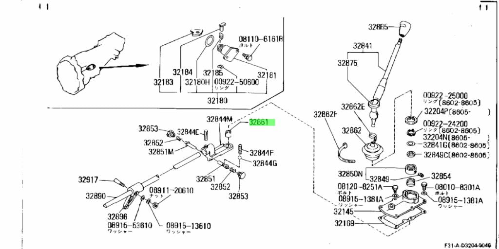 BOCCOLA LEVA CAMBIO NISSAN PATROL GR Y61 (ORIGINALE) - Autoricambi4x4