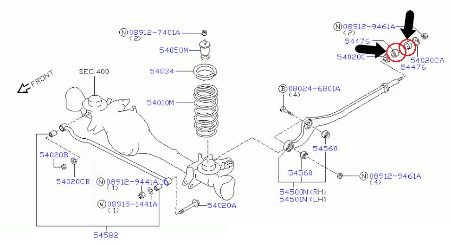 Boccola/Gommina Barra Stabilizzatrice Anteriore Nissan Patrol GR Y60 - TR - Autoricambi4x4