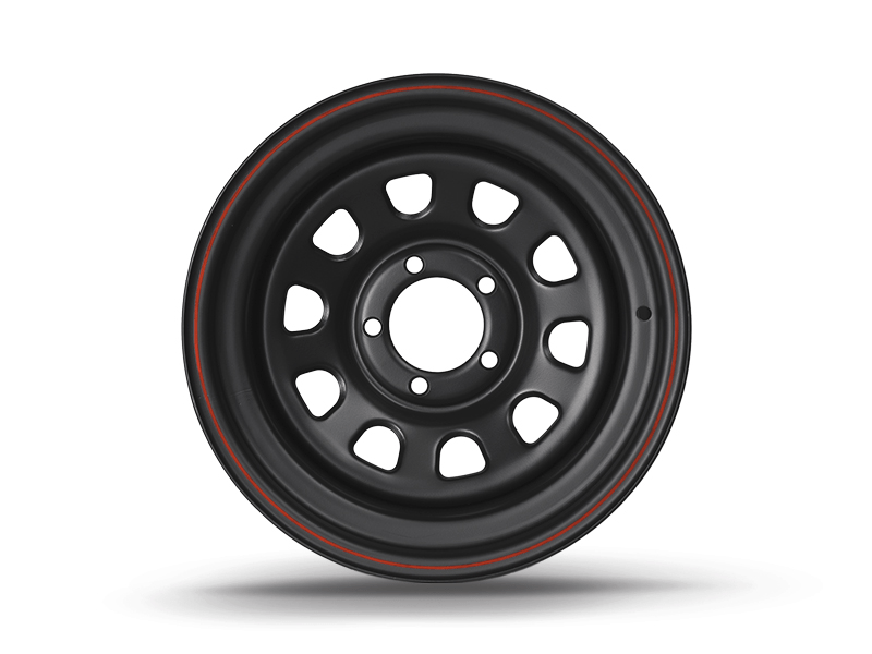CERCHIO 15x7 ET - 12 DAYTONA NERO PER JEEP - Autoricambi4x4