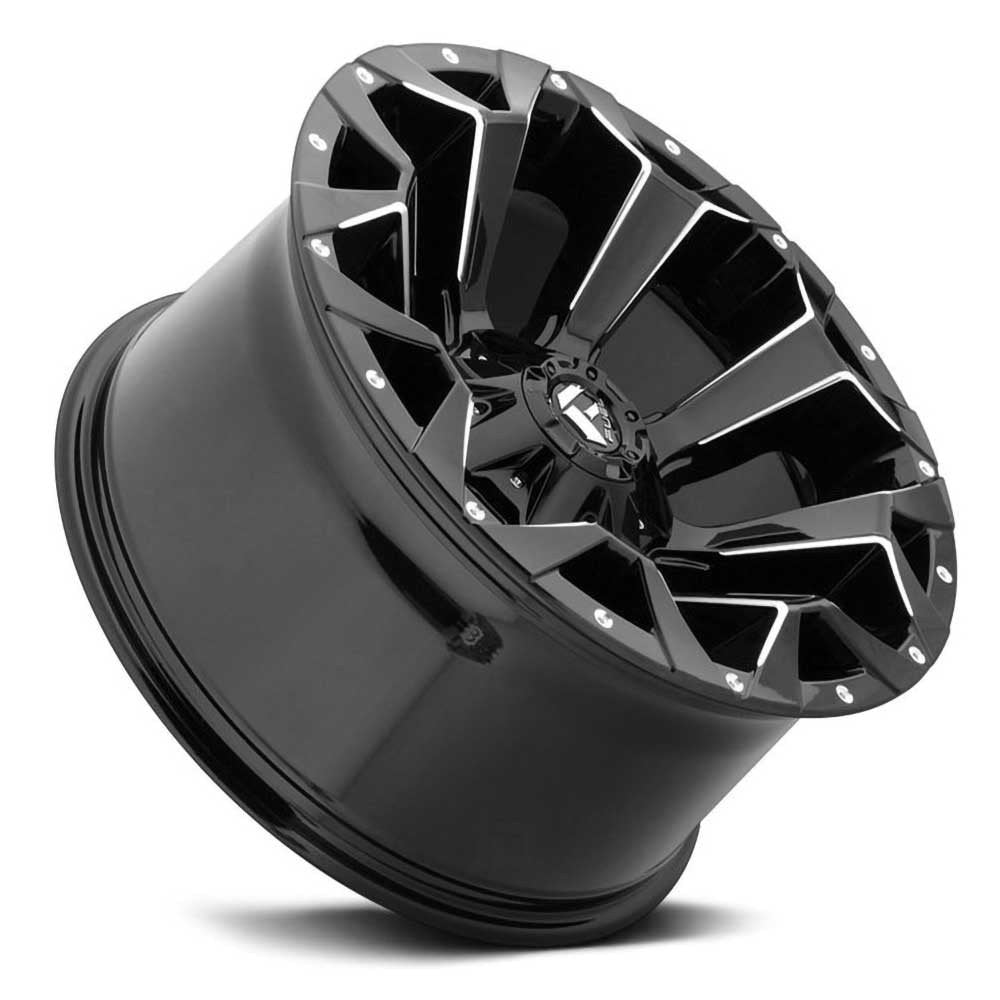 Cerchio in lega D576 Assault Gloss Black Milled Fuel - Autoricambi4x4