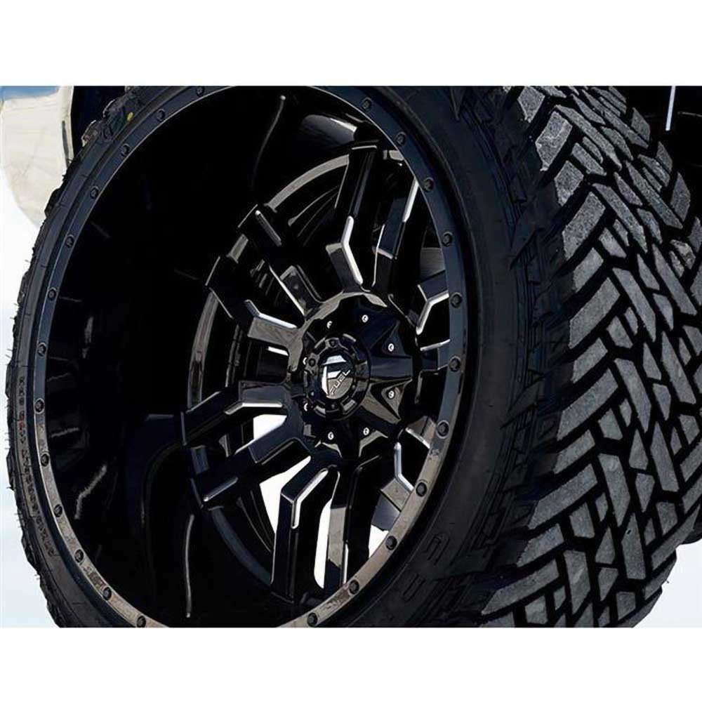Cerchio in lega D595 Sledge Gloss Black Milled Fuel - Autoricambi4x4