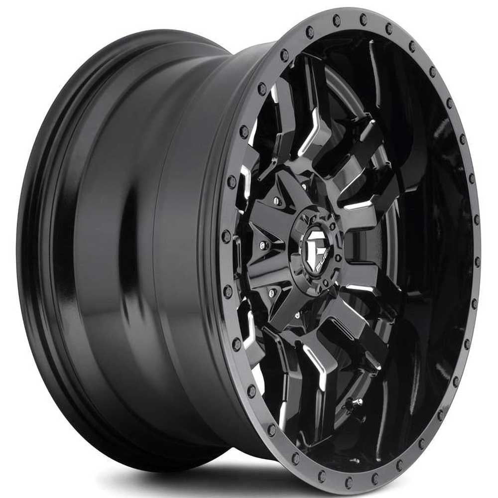 Cerchio in lega D595 Sledge Gloss Black Milled Fuel - Autoricambi4x4