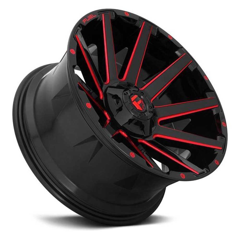 Cerchio in lega D643 Contra Gloss Black/Candy Red Fuel - Autoricambi4x4