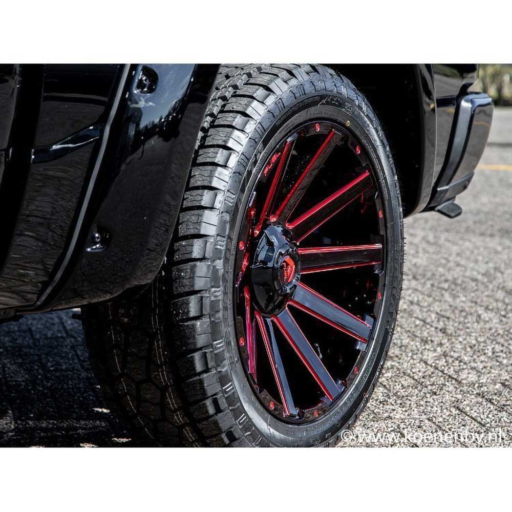 Cerchio in lega D643 Contra Gloss Black/Candy Red Fuel - Autoricambi4x4