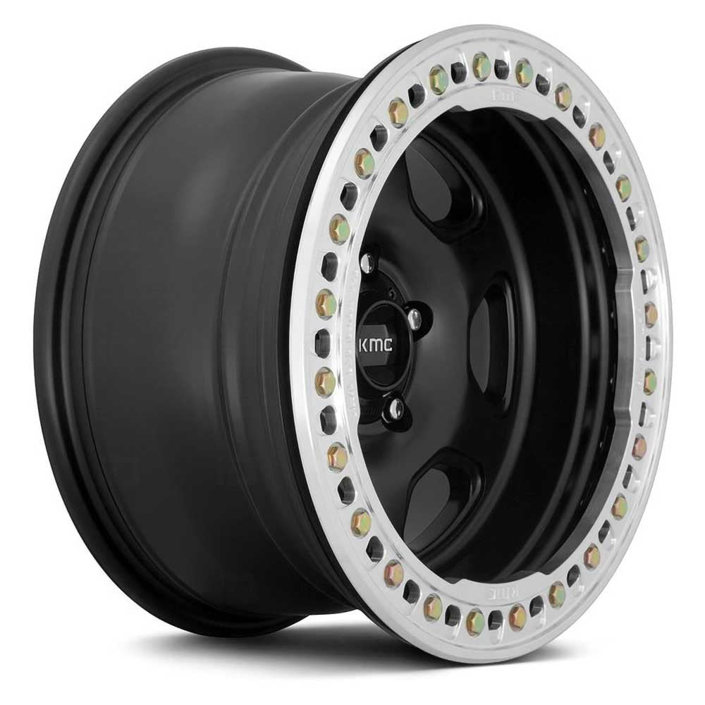 Cerchio in lega KM233 Hex Satin Black Beadlock KMC - Autoricambi4x4