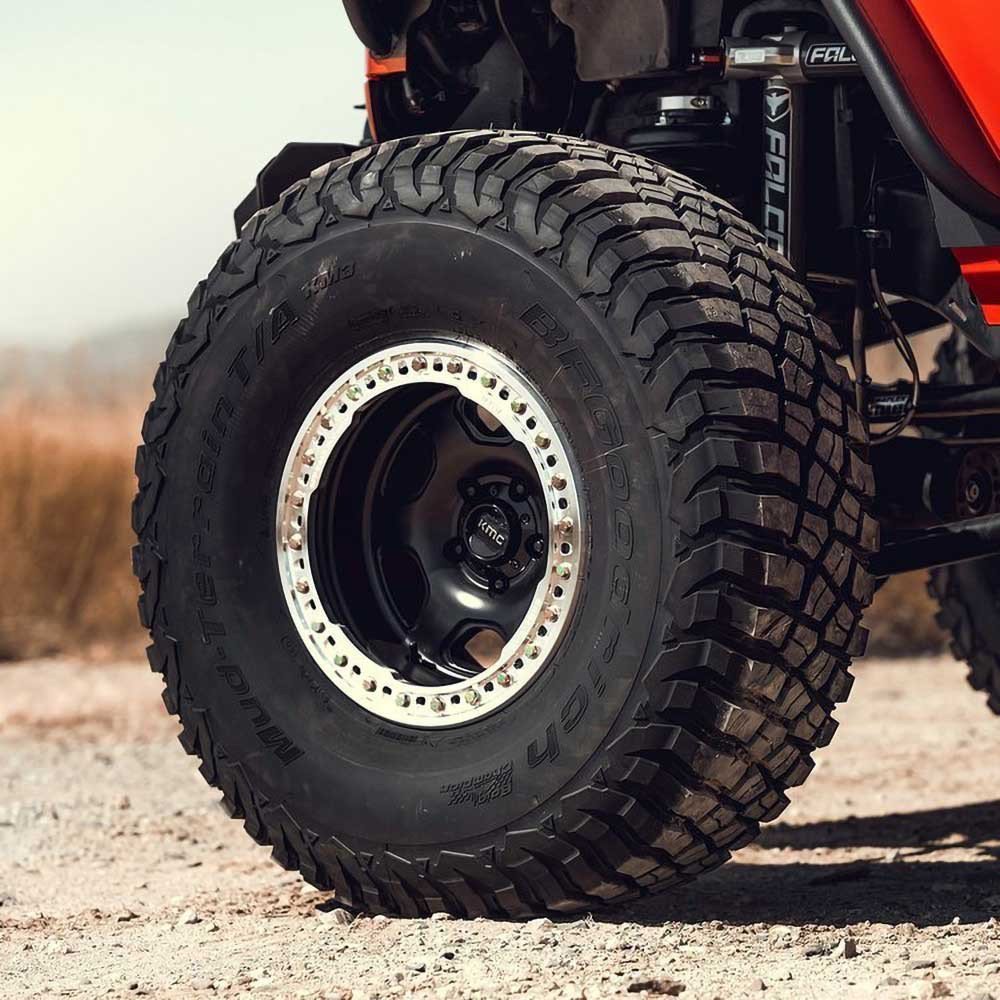 Cerchio in lega KM233 Hex Satin Black Beadlock KMC - Autoricambi4x4