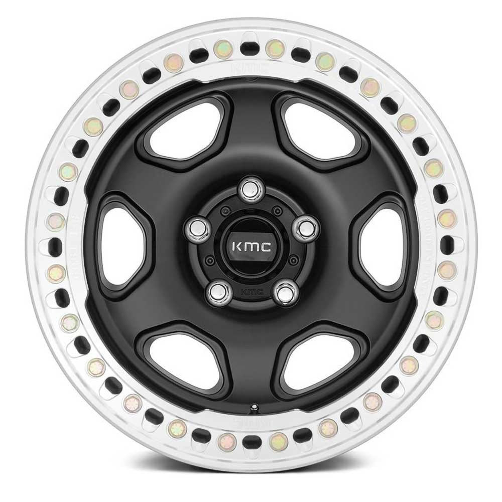 Cerchio in lega KM233 Hex Satin Black Beadlock KMC - Autoricambi4x4