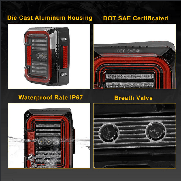 COPPIA FANALI POSTERIORI A LED JEEP WRANGLER JK - Autoricambi4x4