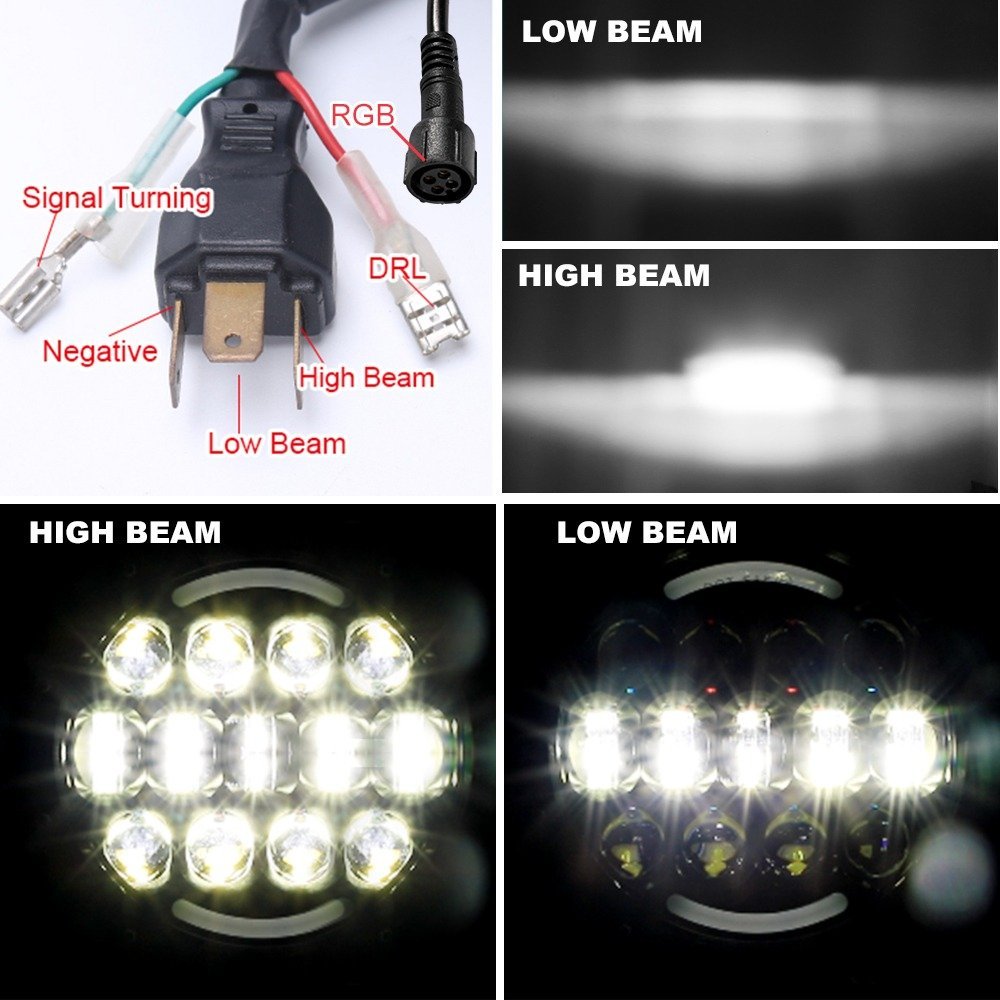COPPIA FARI FULL LED 7'' DA 105W - Autoricambi4x4