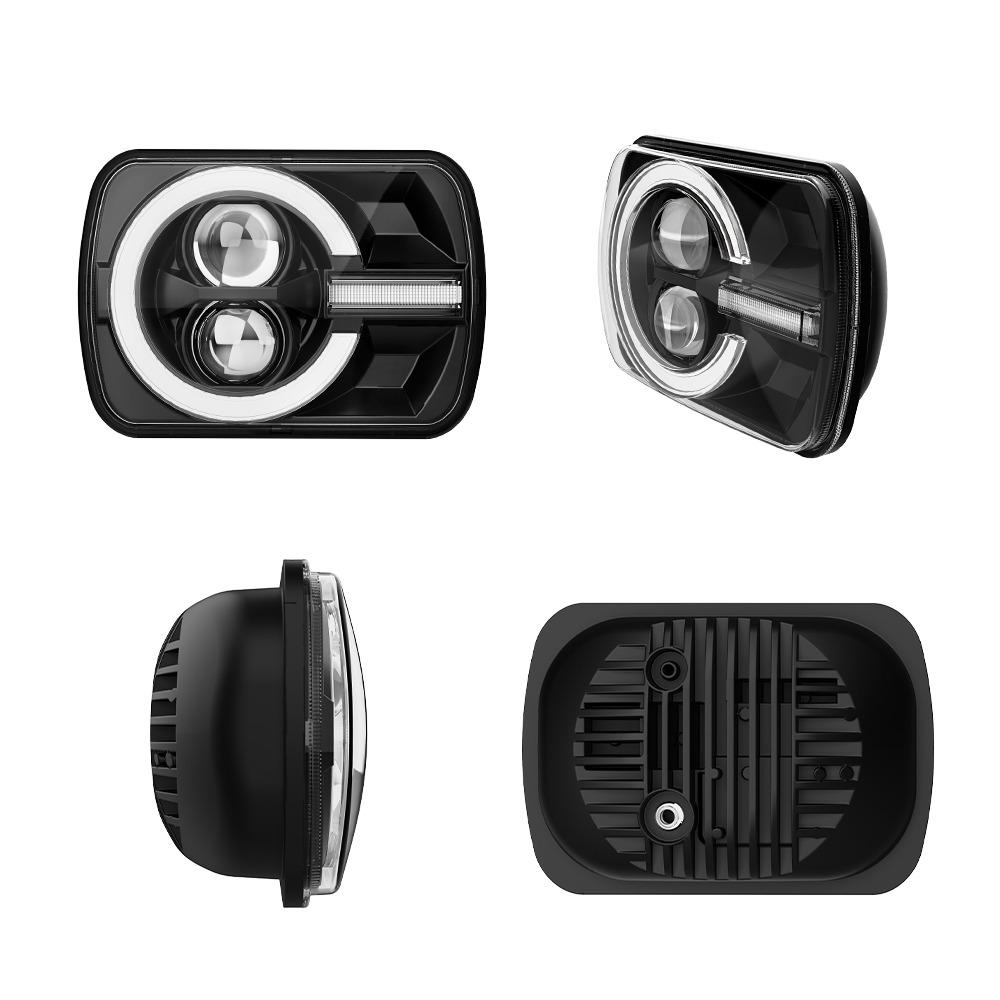 COPPIA FARI FULL LED DA 55W (RETTANGOLARE) - Autoricambi4x4