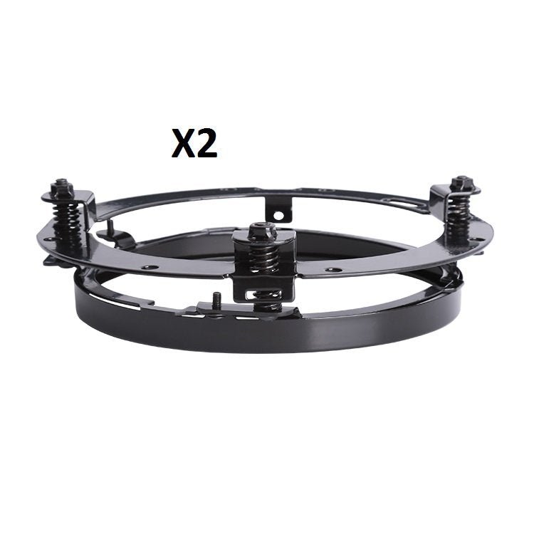 COPPIA SUPPORTI/ GHIERE/ STAFFE FARI A LED 7'' POLLICI - Autoricambi4x4