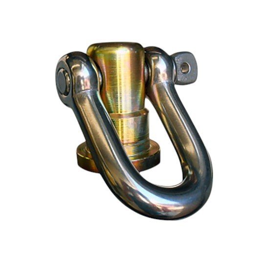 GANCIO GIREVOLE PER PARAURTI CON GRILLO “U” INOX - Autoricambi4x4