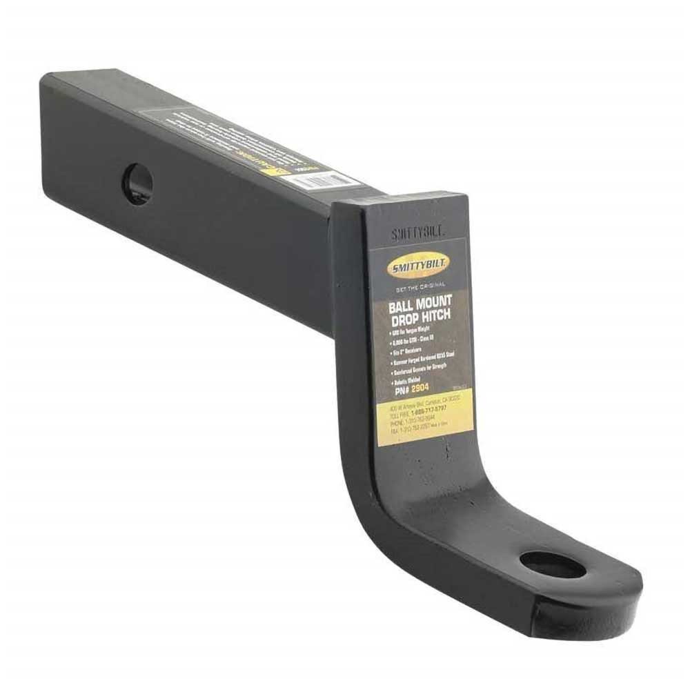 Gancio traino regolabile con sfera in acciaio nero Smittybilt Lift 4" - Autoricambi4x4