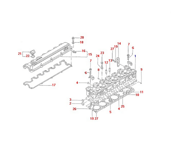 GUARNIZIONE COPERCHIO PUNTERIE NISSAN PATROL GR Y60/ PATROL TR 2.8 TD (ORIGINALE) - Autoricambi4x4