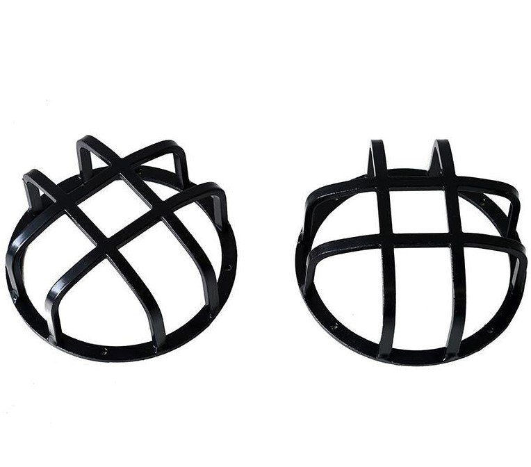 KIT 2 GRIGLIETTE FARI POSTERIORI TONDE NERE DEFENDER - Autoricambi4x4