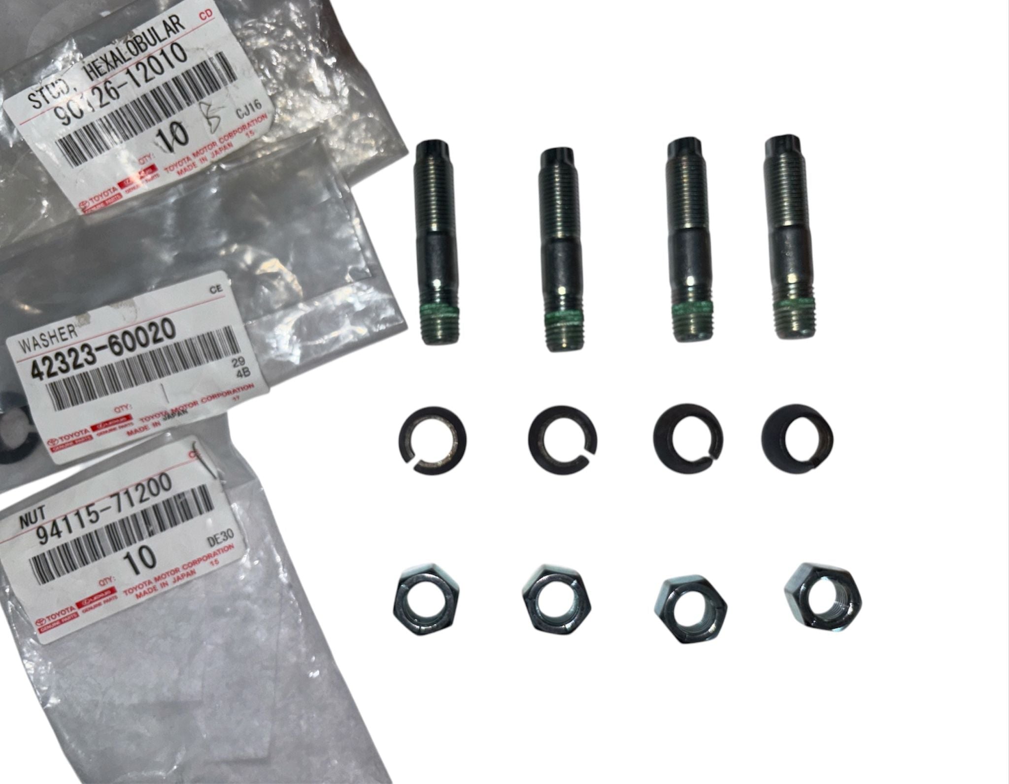 KIT COLONNETTE/ PERNI + DADI + RONDELLE FUSELLO TOYOTA HILUX/ LJ70 (ORIGINALI) - Autoricambi4x4