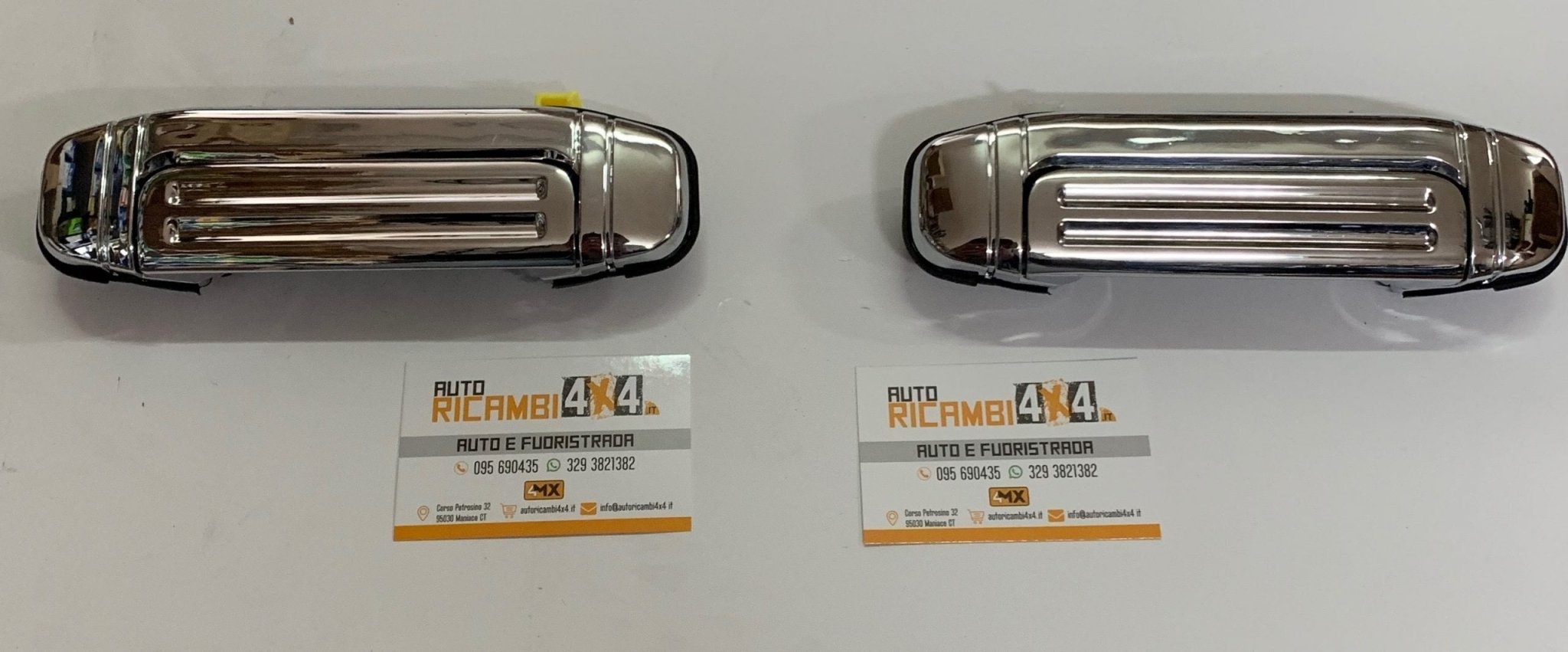 KIT MANIGLIE ESTERNE ANTERIORE CROMATE DESTRO E SINISTRO MITSUBISHI PAJERO II - Autoricambi4x4