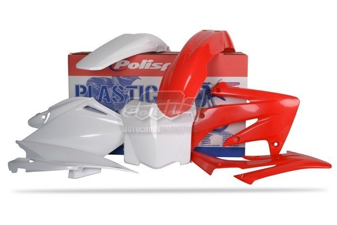 KIT PLASTICHE POLISPORT REPLICA ROSSO/BIANCO HONDA CRF R 250 2008 - 2009 - Autoricambi4x4