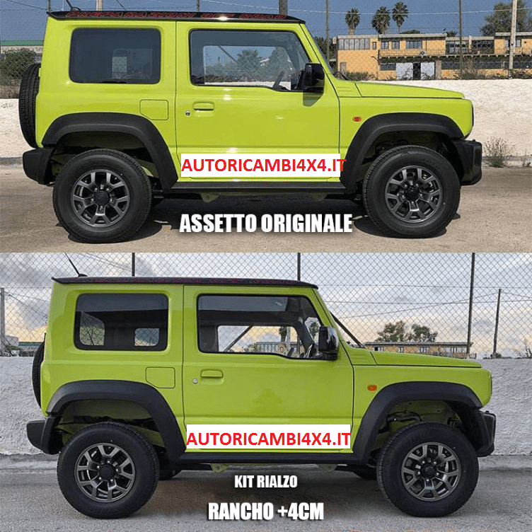 KIT RIALZO +4 CM COMPLETO XT/RANCHO SUZUKI JIMNY DAL 2018 - Autoricambi4x4