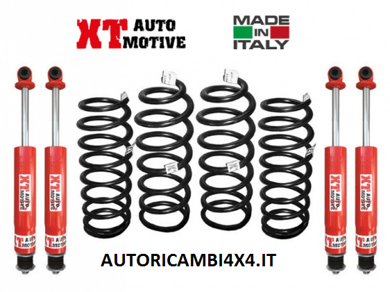 KIT RIALZO COMPLETO XT AUTOMOTIVE +10 CM PRO VERSION PER TOYOTA LJ 70 - LJ 73 / KZJ 70 - KZJ 73 FARO QUADRO - Autoricambi4x4
