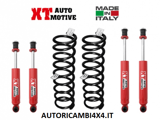 KIT RIALZO COMPLETO XT AUTOMOTIVE +4 CM PER OPEL FRONTERA PASSO LUNGO (5 PORTE) DAL 1999 (FRONTERA B) - Autoricambi4x4