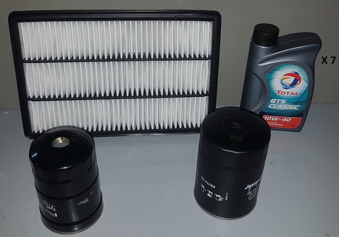KIT TAGLIANDO 3 FILTRI + LITRI 7 TOTAL 10W40 MITSUBISHI PAJERO 3.2 DI - D DAL 2000 AL 2007 (COD. MOTORE 4M41) - Autoricambi4x4