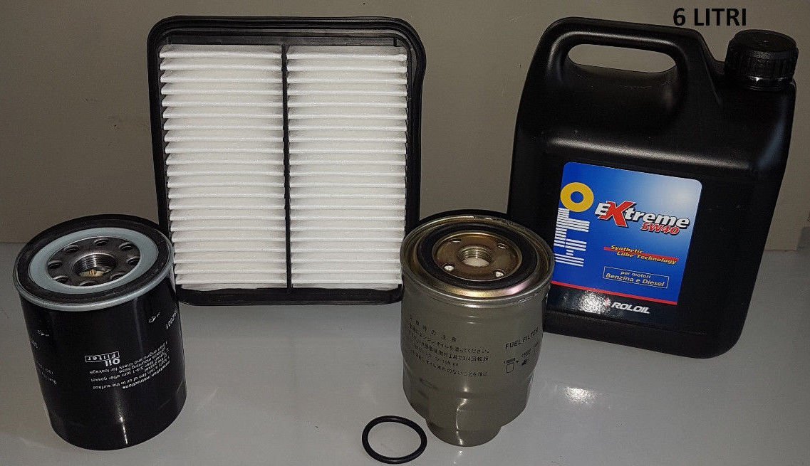 KIT TAGLIANDO 3 FILTRI+LIRI 6 ROLOIL 5W40 SUZUKI GRAN VITARA 2.0TD INTERCOOLER DAL 1998 ( COD. MOTORE RF) - Autoricambi4x4