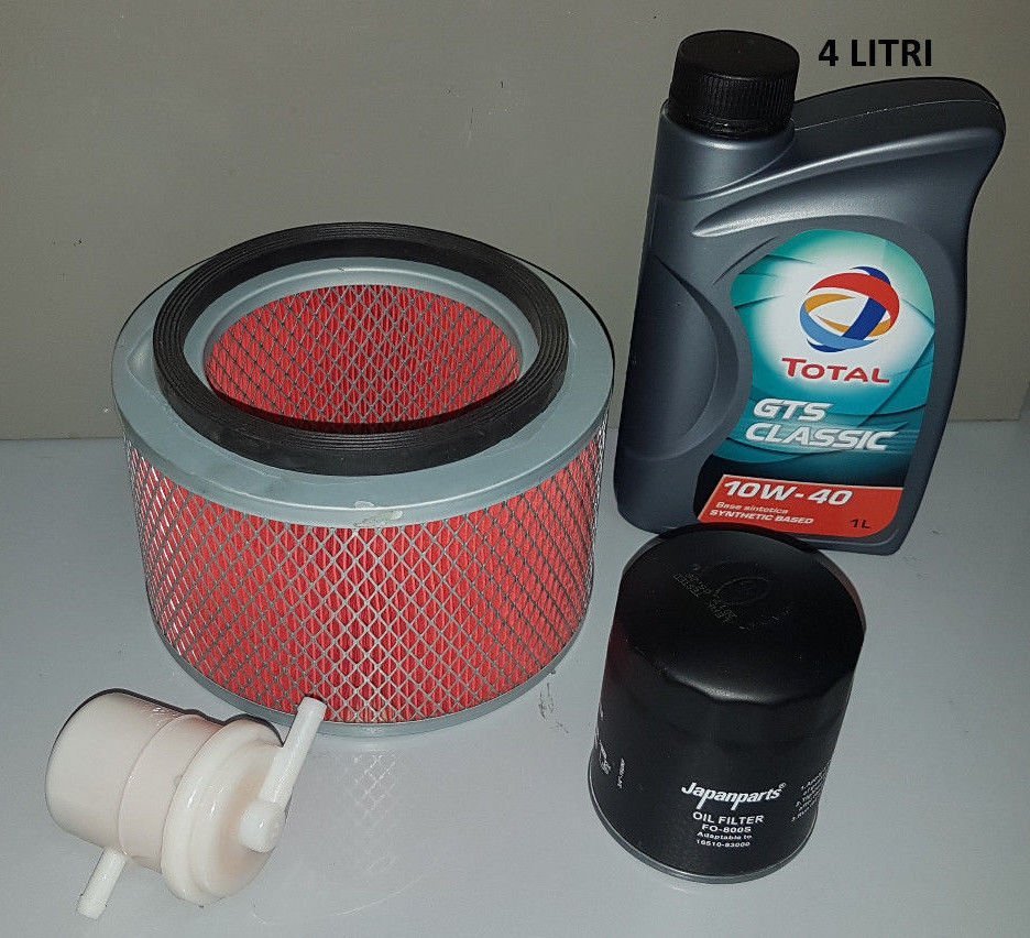 KIT TAGLIANDO 3 FILTRI+LITRI 4 TOTAL 10W40 SUZUKI SAMURAI/ SANTANA (SJ413) 1.3 ( COD. MOTORE G13A ) - Autoricambi4x4