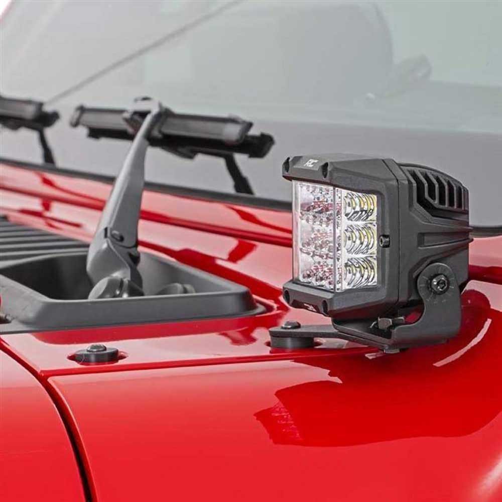 Luci LED 3" quadrate angolo ampio Osram Rough Country - Autoricambi4x4