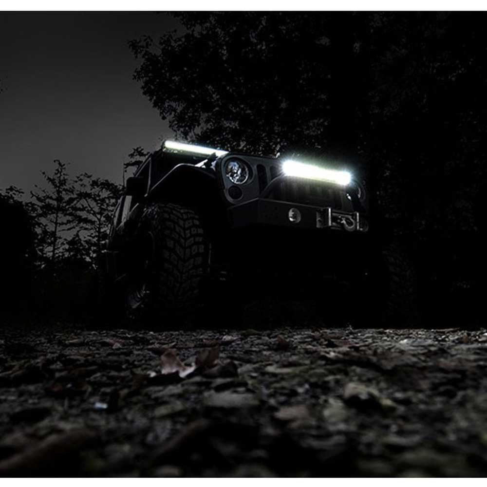 Luci LED 50" doppia fila DRL bianca spot/flood Rough Country Chrome Series - Autoricambi4x4