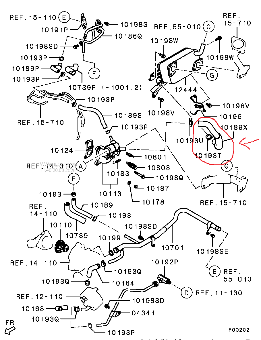 MANICOTTO RAFFREDDAMENTO MITSUBISHI L200 2.5 DI - D KB4T DAL 2006 - Autoricambi4x4