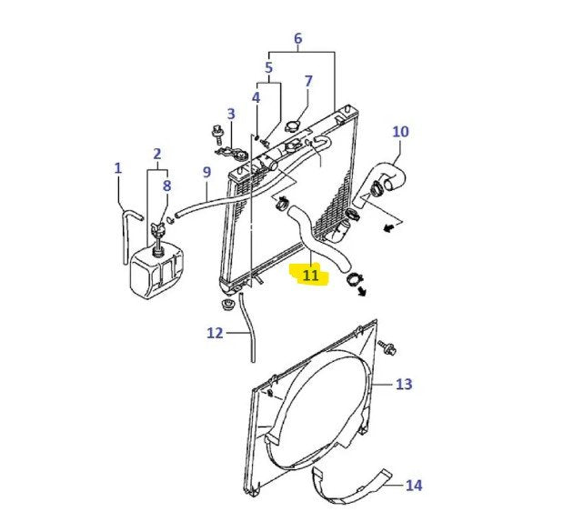 MANICOTTO SUPERIORE RADIATORE MITSUBISHI L200 K74 (ORIGINALE) - Autoricambi4x4